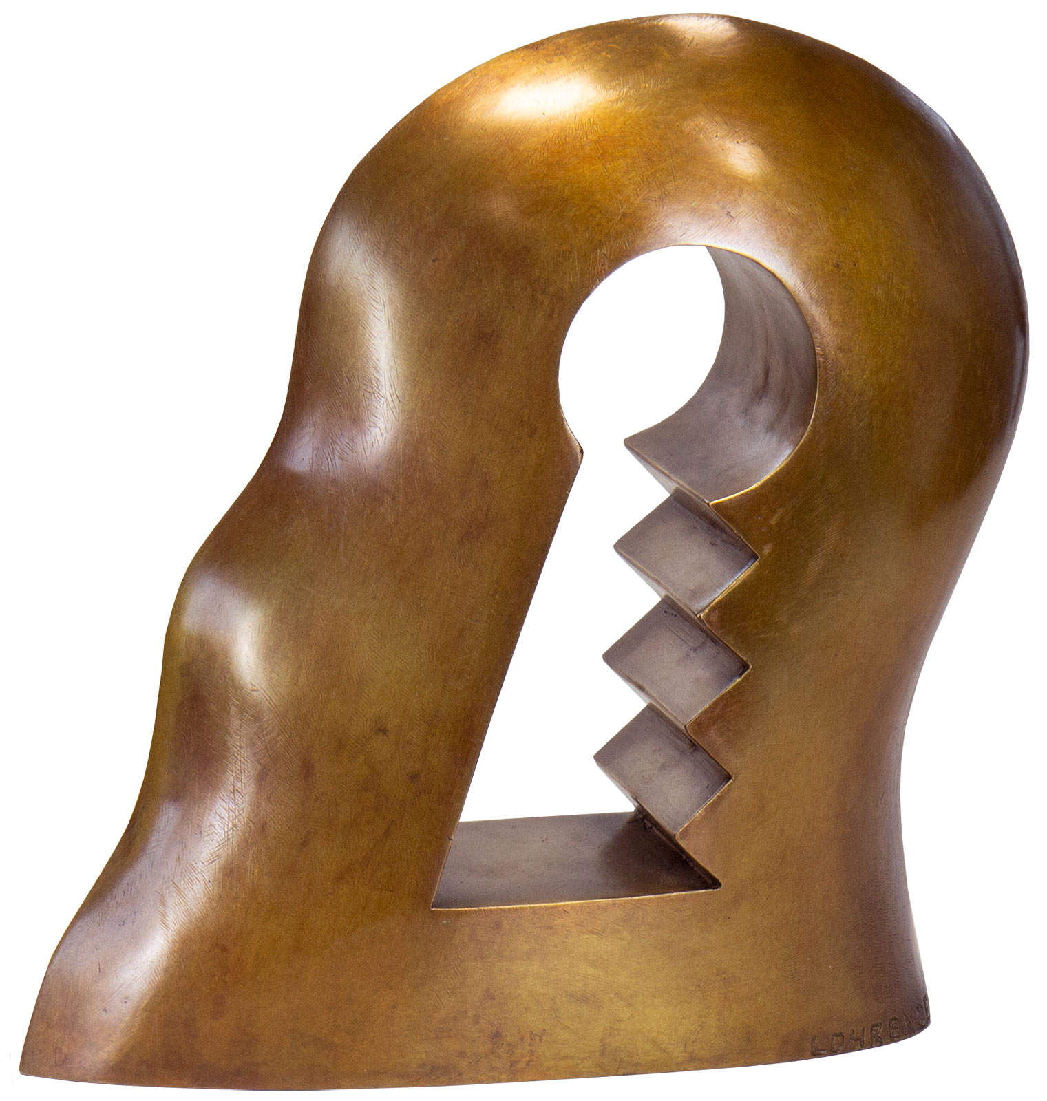 Hans Otto Lohrengel: Skulptur 'Schlüsselloch', Bronze
