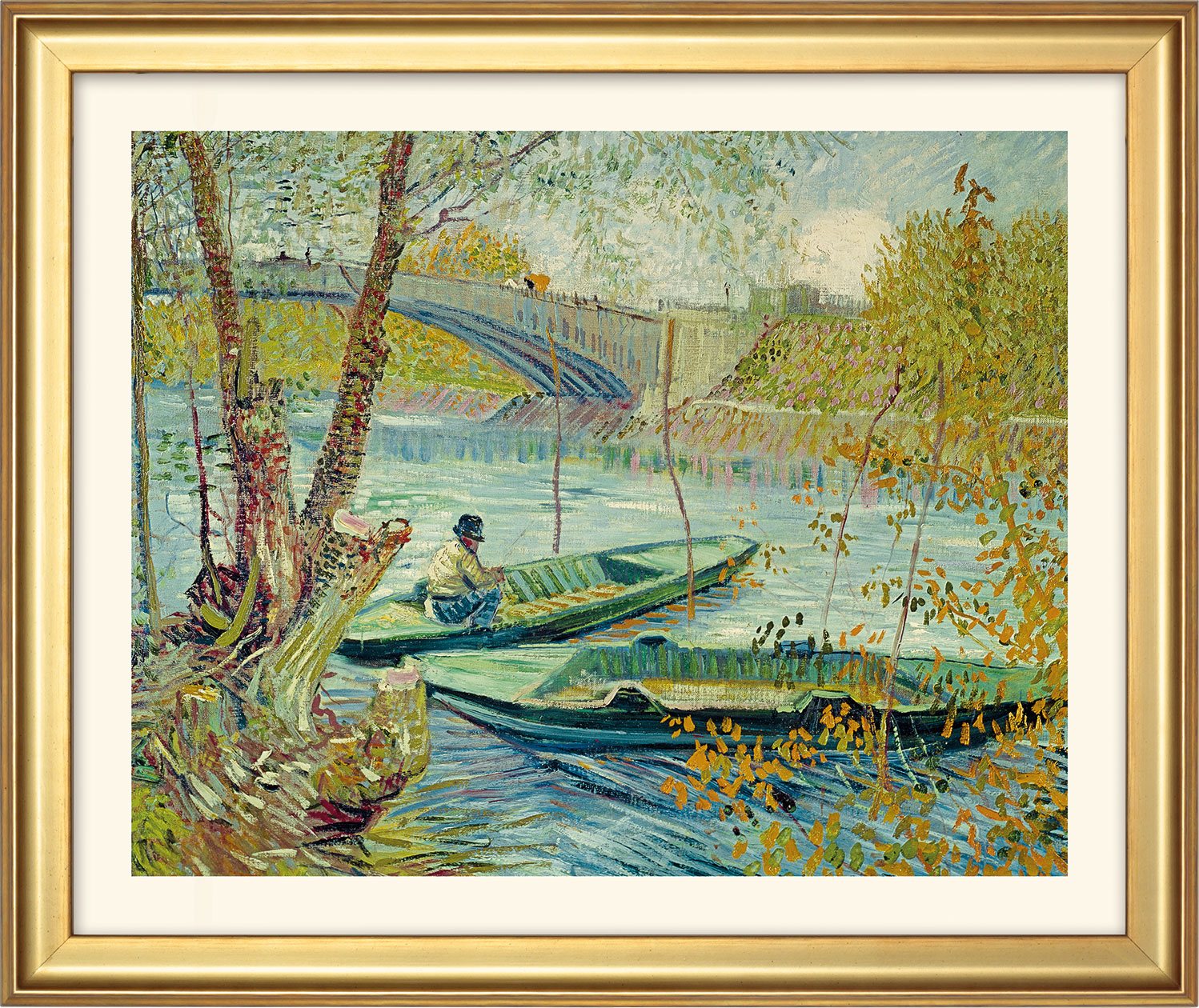 Vincent van Gogh: Bild 'Fischen im Frühling' (1887), gerahmt