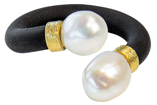 Ring 'Mother of Pearl', Version vergoldet