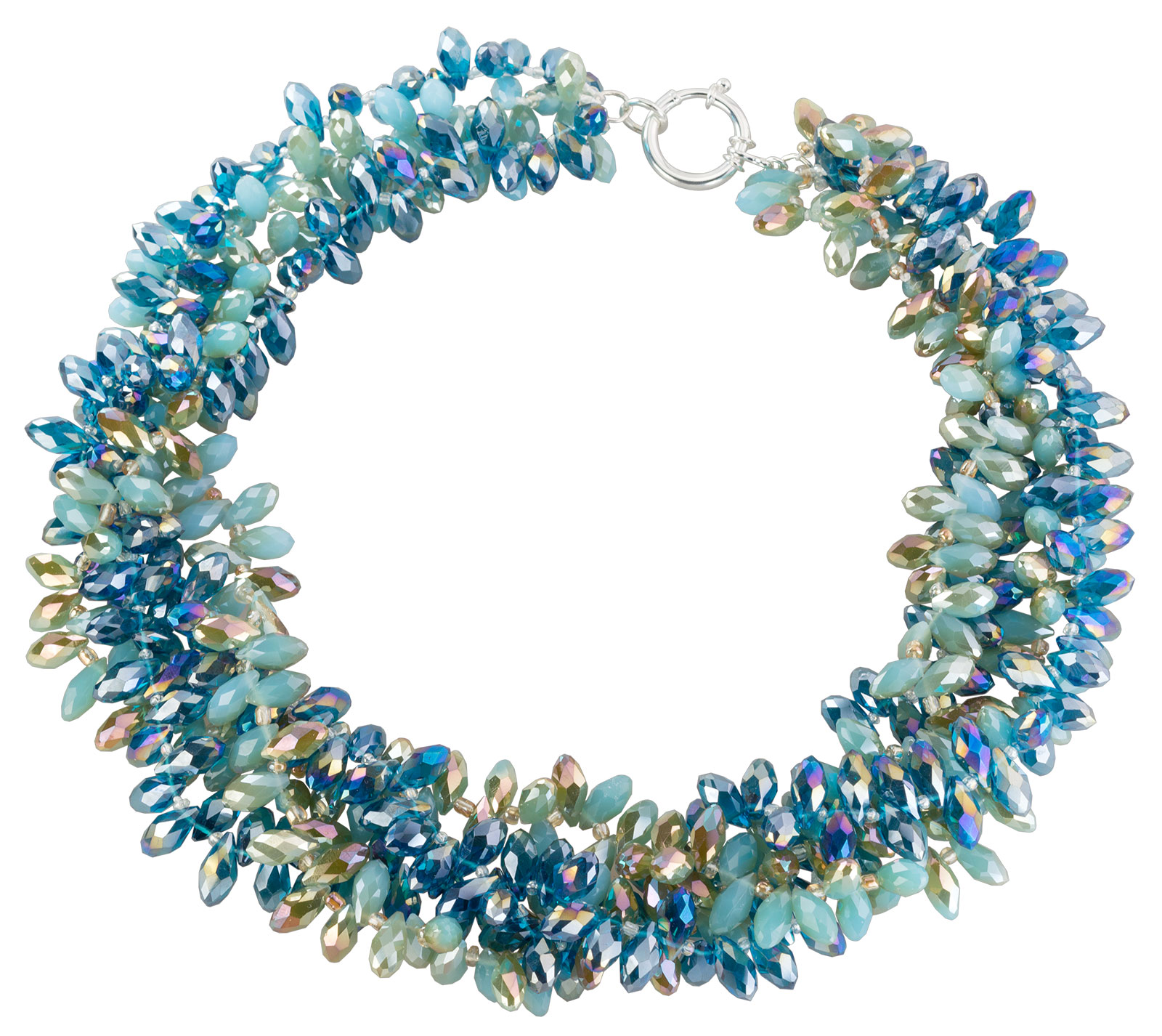 Petra Waszak: Kristallglas-Collier 'Capri', Schmuck