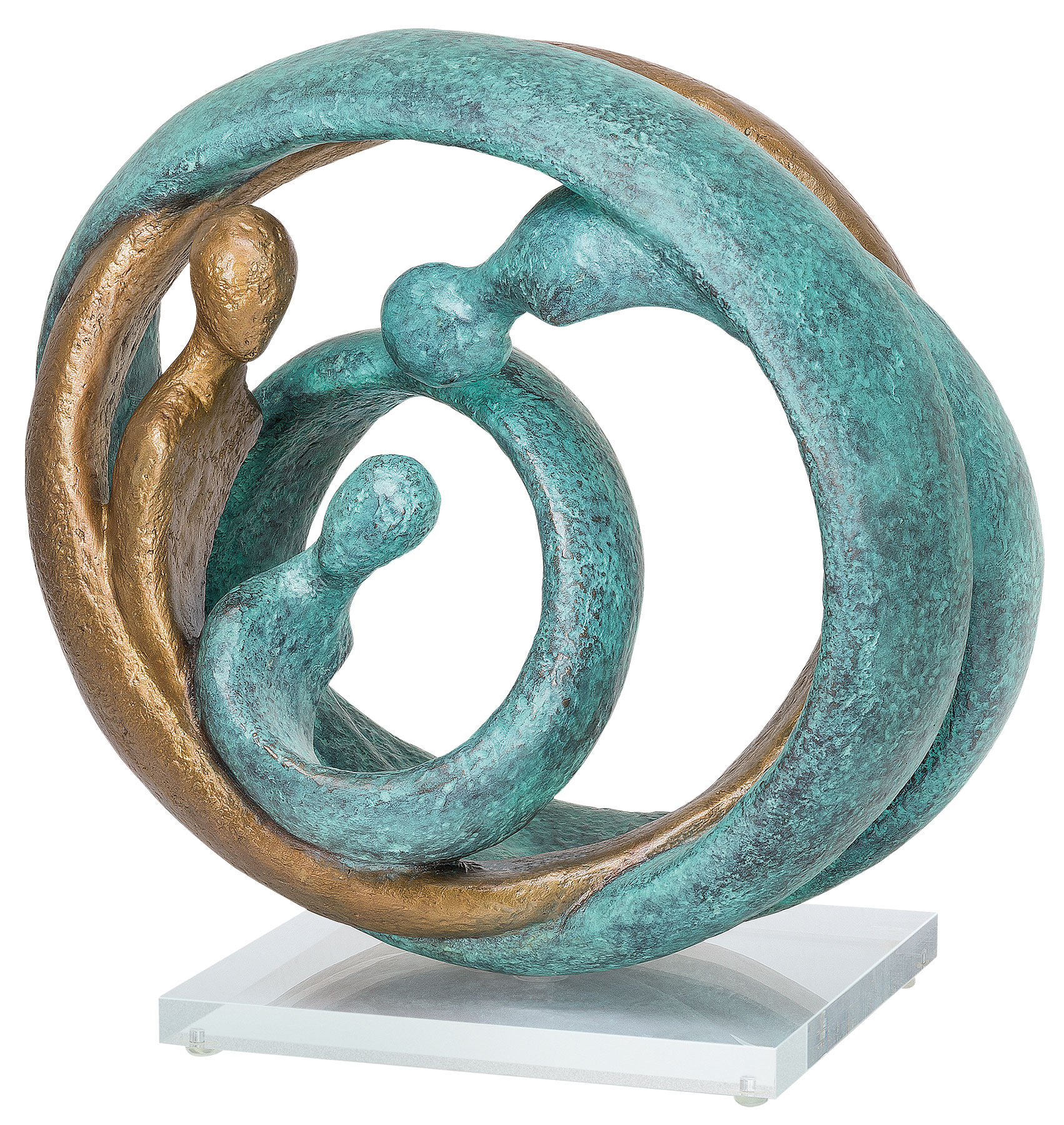 Andrea Kraft: Skulptur 'Family II', Bronze