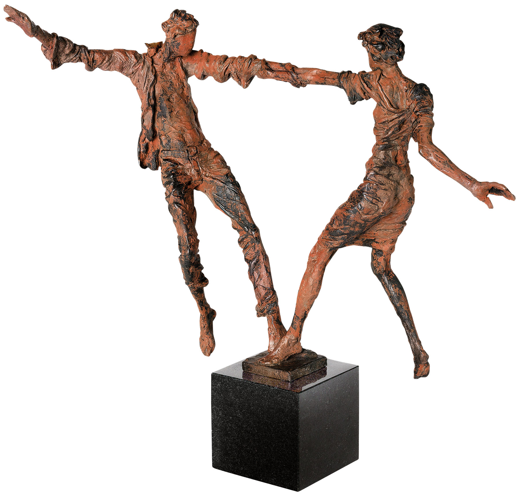 Vitali Safronov: Skulptur 'Liebespaarbalance', Bronze