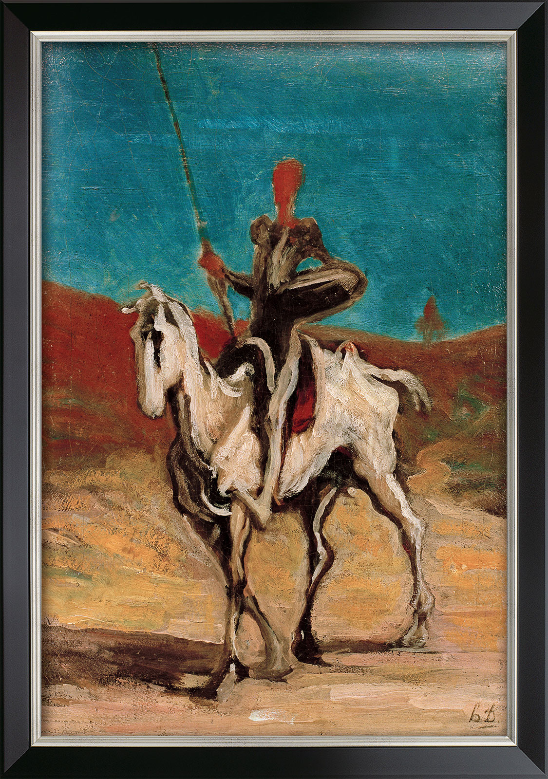 Honoré Daumier: Bild 'Don Quichotte' (1868/70), gerahmt