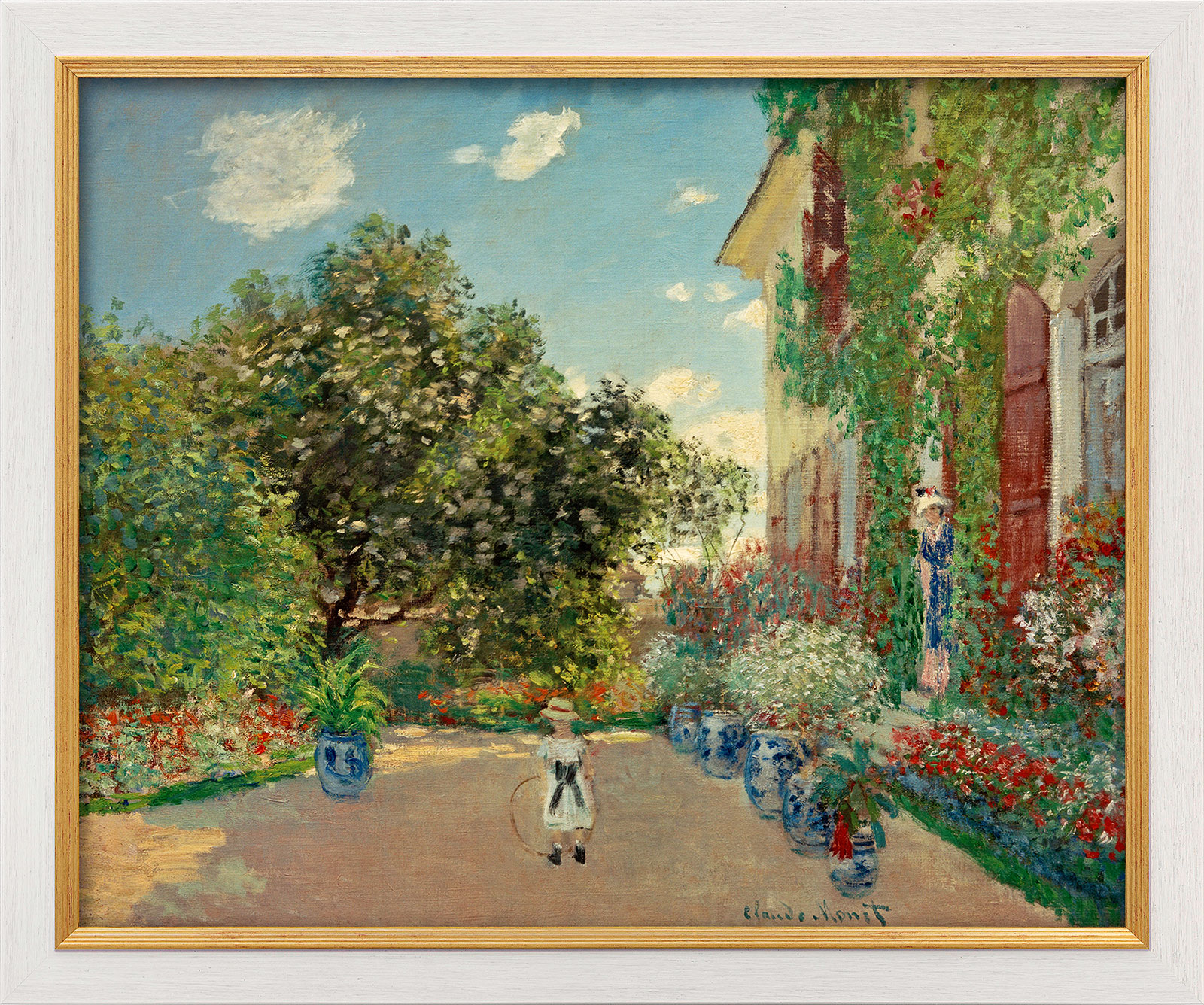 Claude Monet: Bild 'La maison de l'artiste à Argenteuil (Das Haus des Künstlers in Argenteuil)' (1873), gerahmt