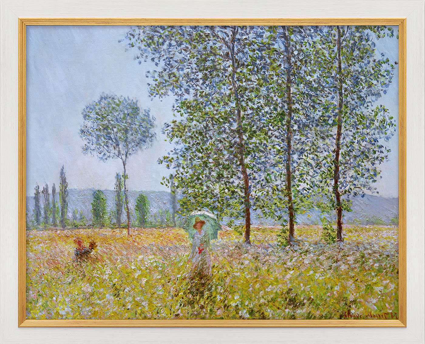 Claude Monet: Bild 'Felder im Frühling' (1887), gerahmt