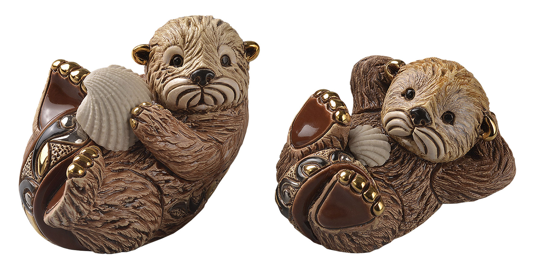 2 Keramikfiguren 'Otter' im Set