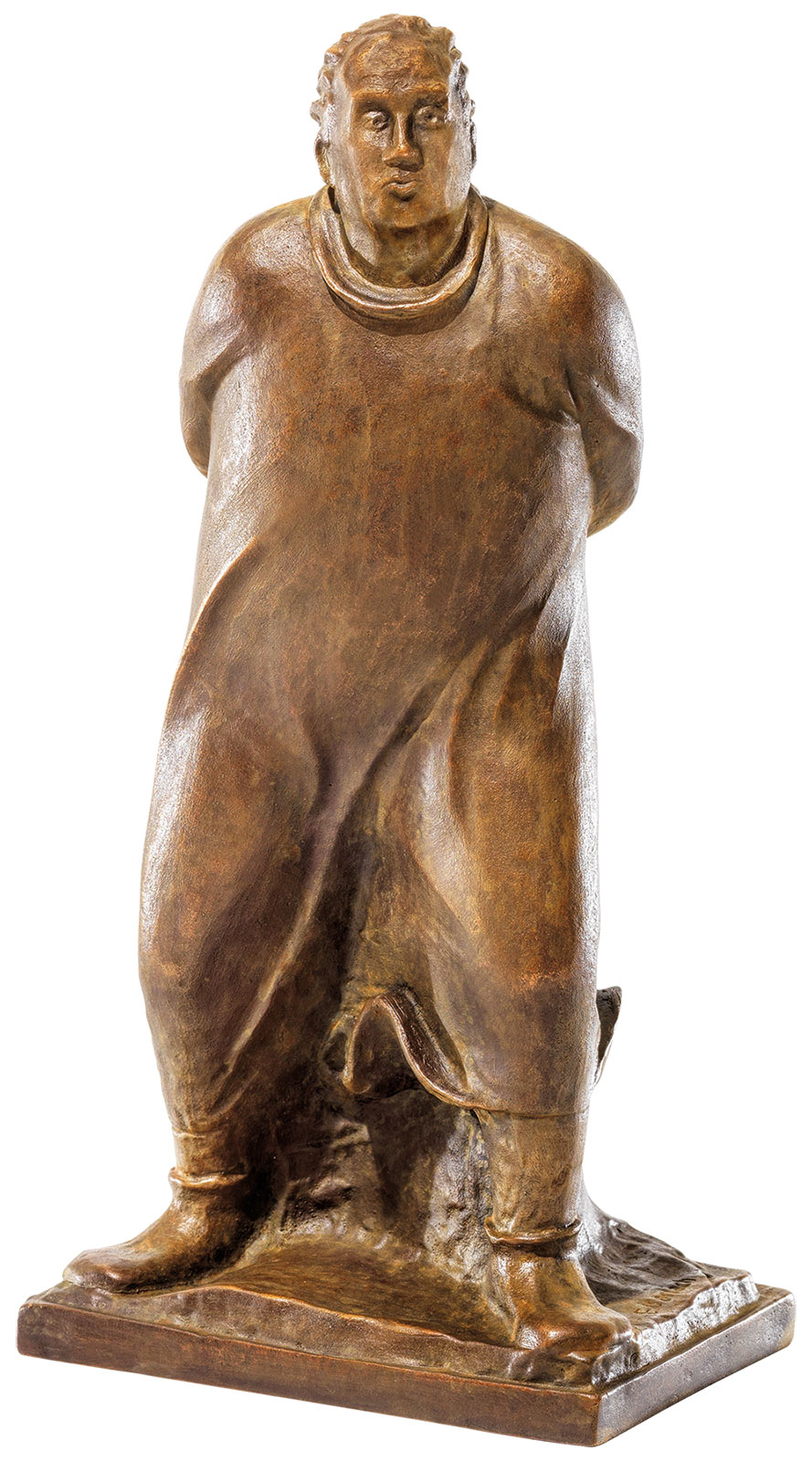 Ernst Barlach: Skulptur 'Der Spaziergänger' (1912), Reduktion in Bronze