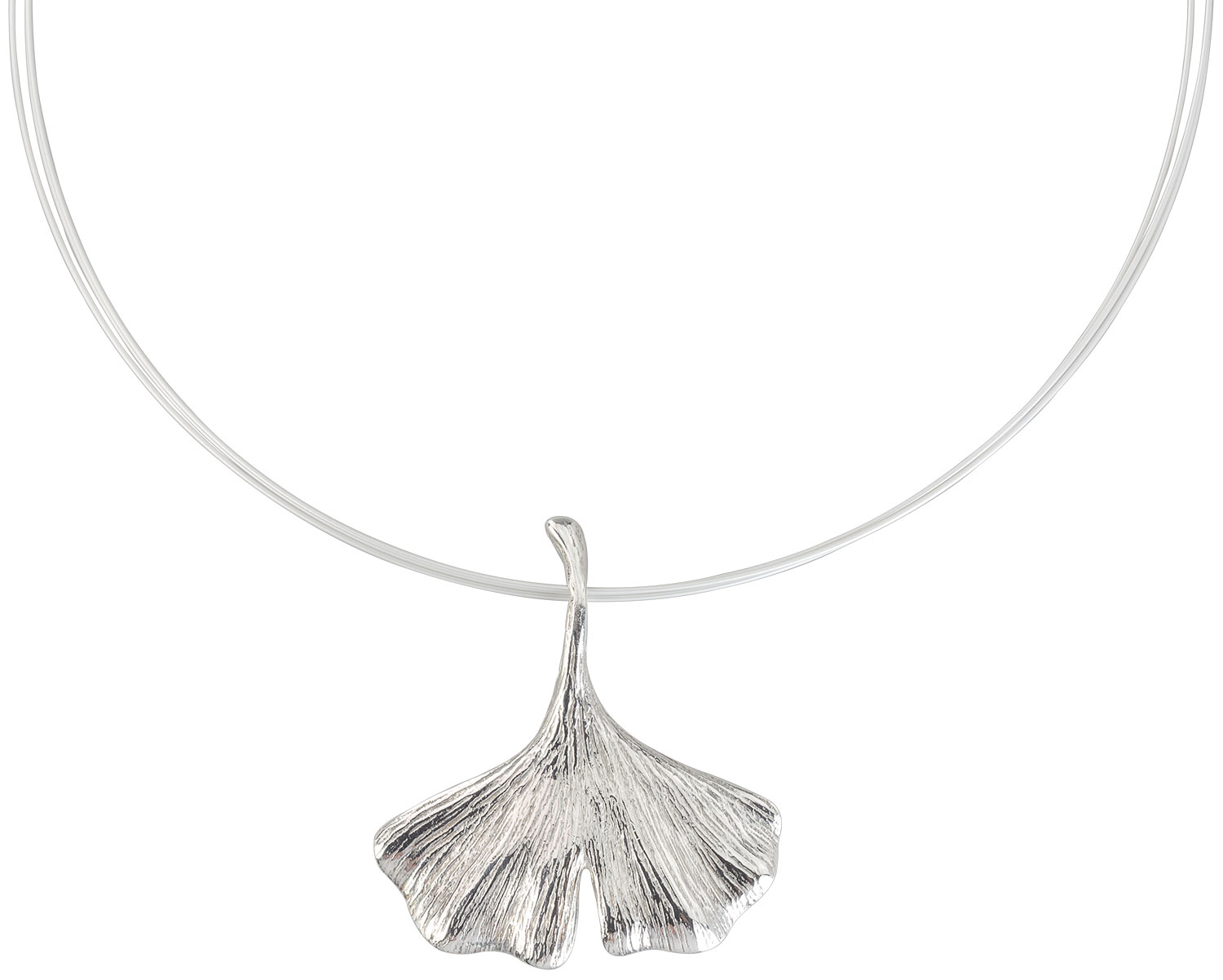 Petra Waszak: Collier 'Ginkgo', Version Silber, Schmuck