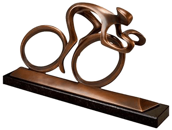 Torsten Mücke: Skulptur 'Radler', Version in Bronze