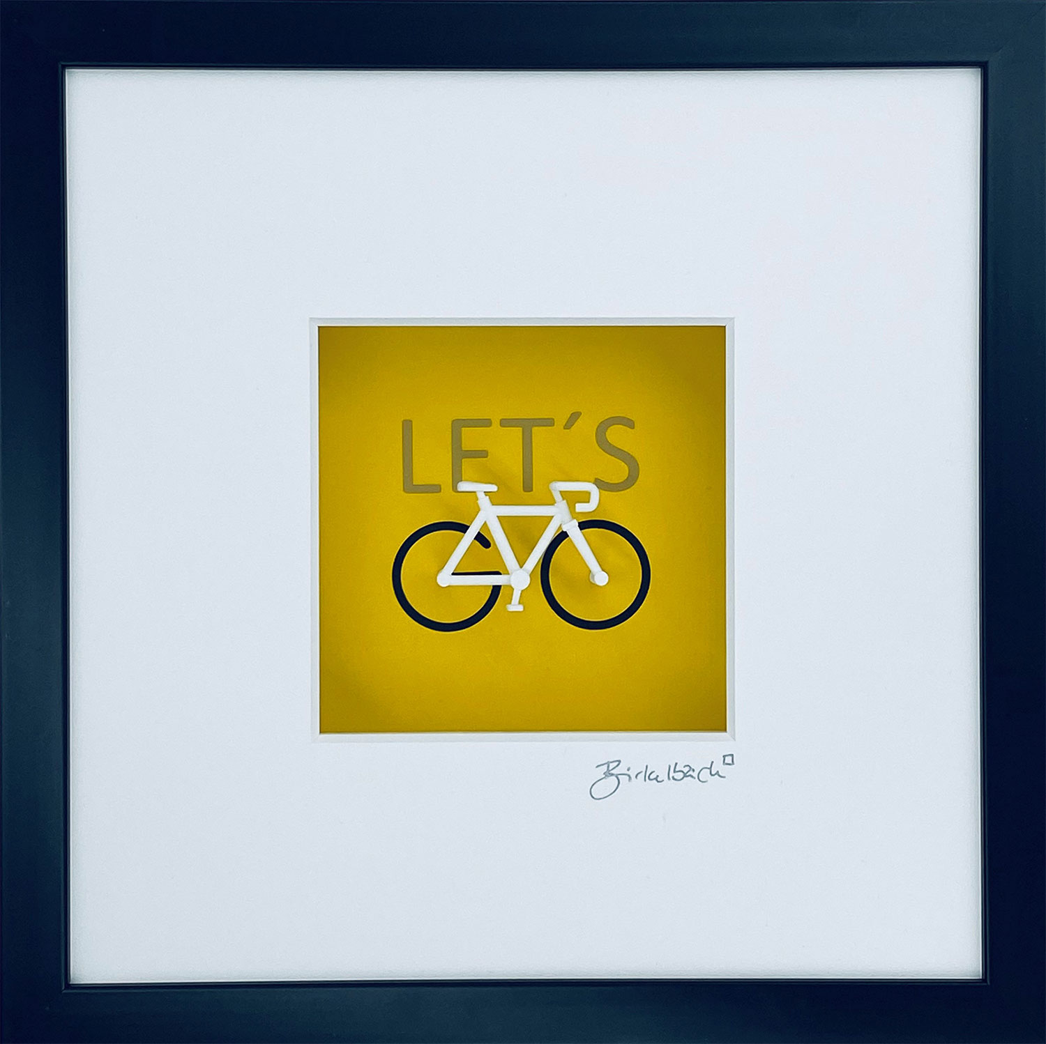 Ralf Birkelbach: 3D-Bild 'Let's go cycling' (2020), gerahmt