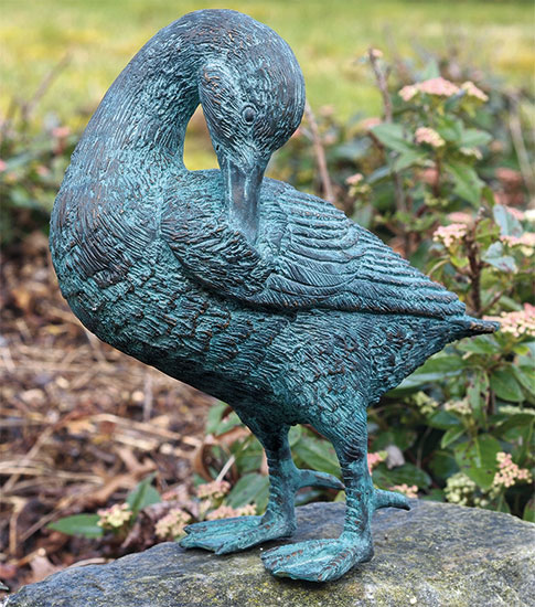 Gartenskulptur 'Ente', Bronze