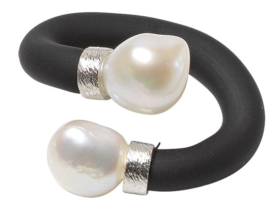 Ring 'Mother of Pearl', Version versilbert