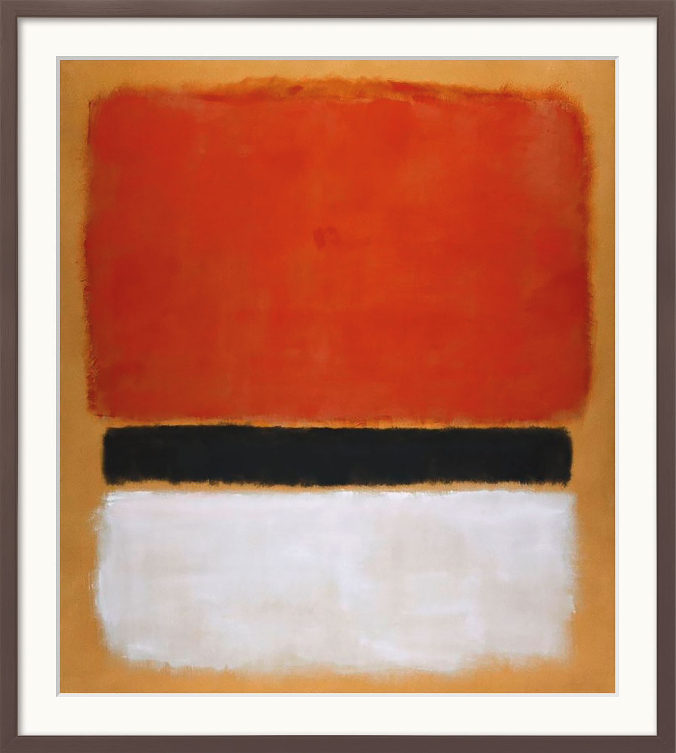 Mark Rothko: Bild 'Untitled (Red, Black, White on Yellow)' (1955), gerahmt