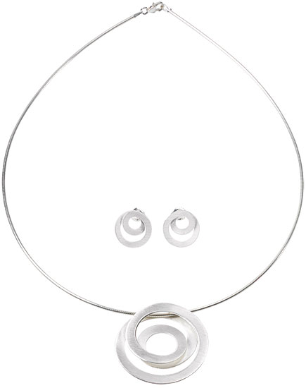 Schmuckset 'Silver Circles'