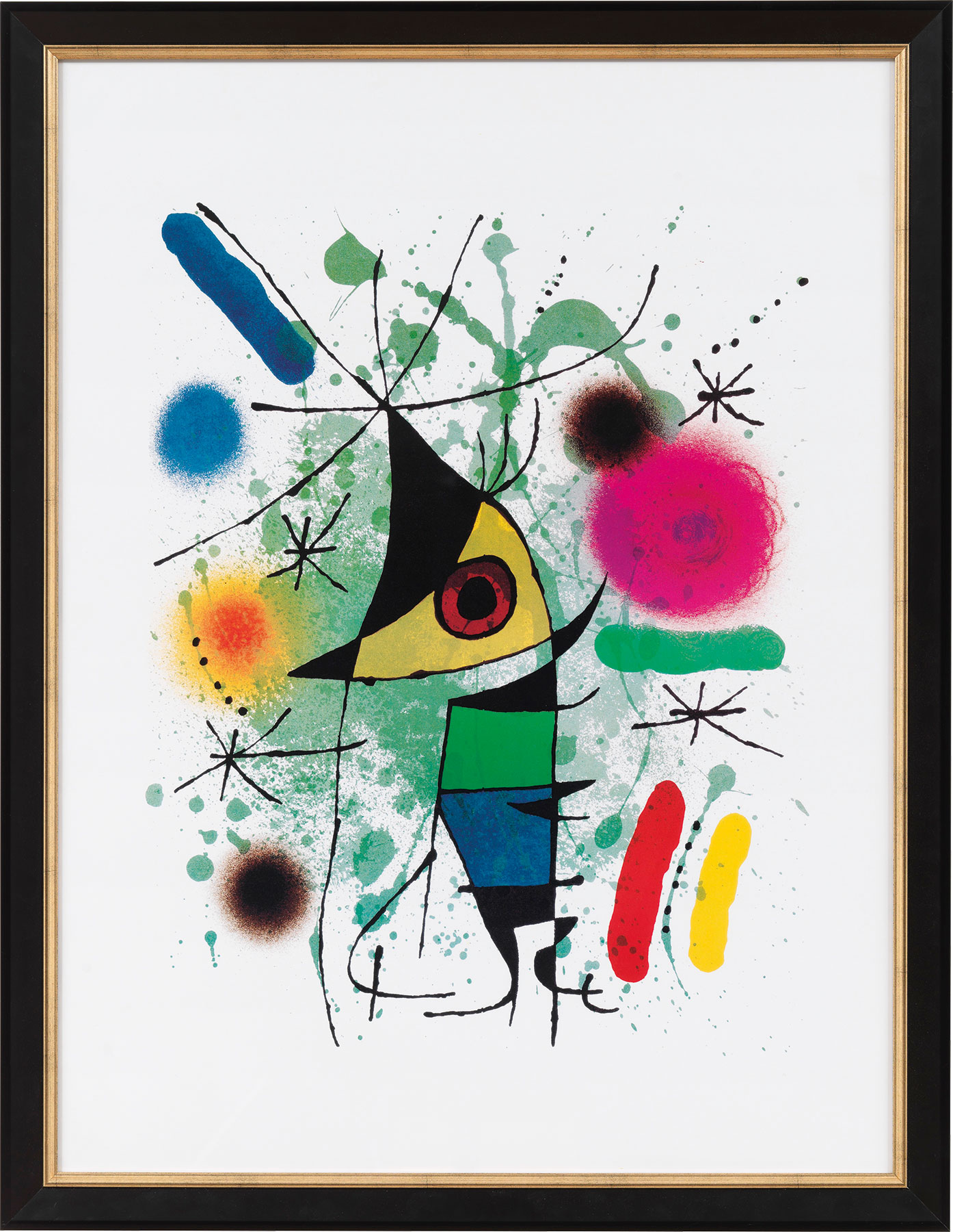 Joan Miró: Bild 'Der singende Fisch' (1972), gerahmt