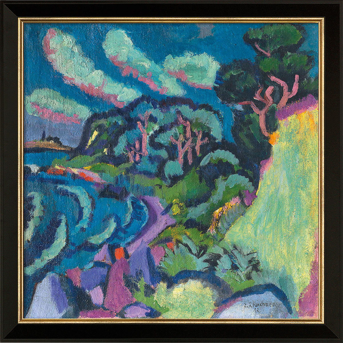 Ernst Ludwig Kirchner: Bild 'Mexikobucht auf Fehmarn' (1912), gerahmt