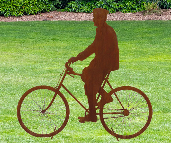 Standfigur 'Max mit Fahrrad'
