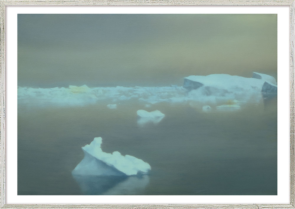 Gerhard Richter: Bild 'Eis' (1981), Version silberfarben gerahmt