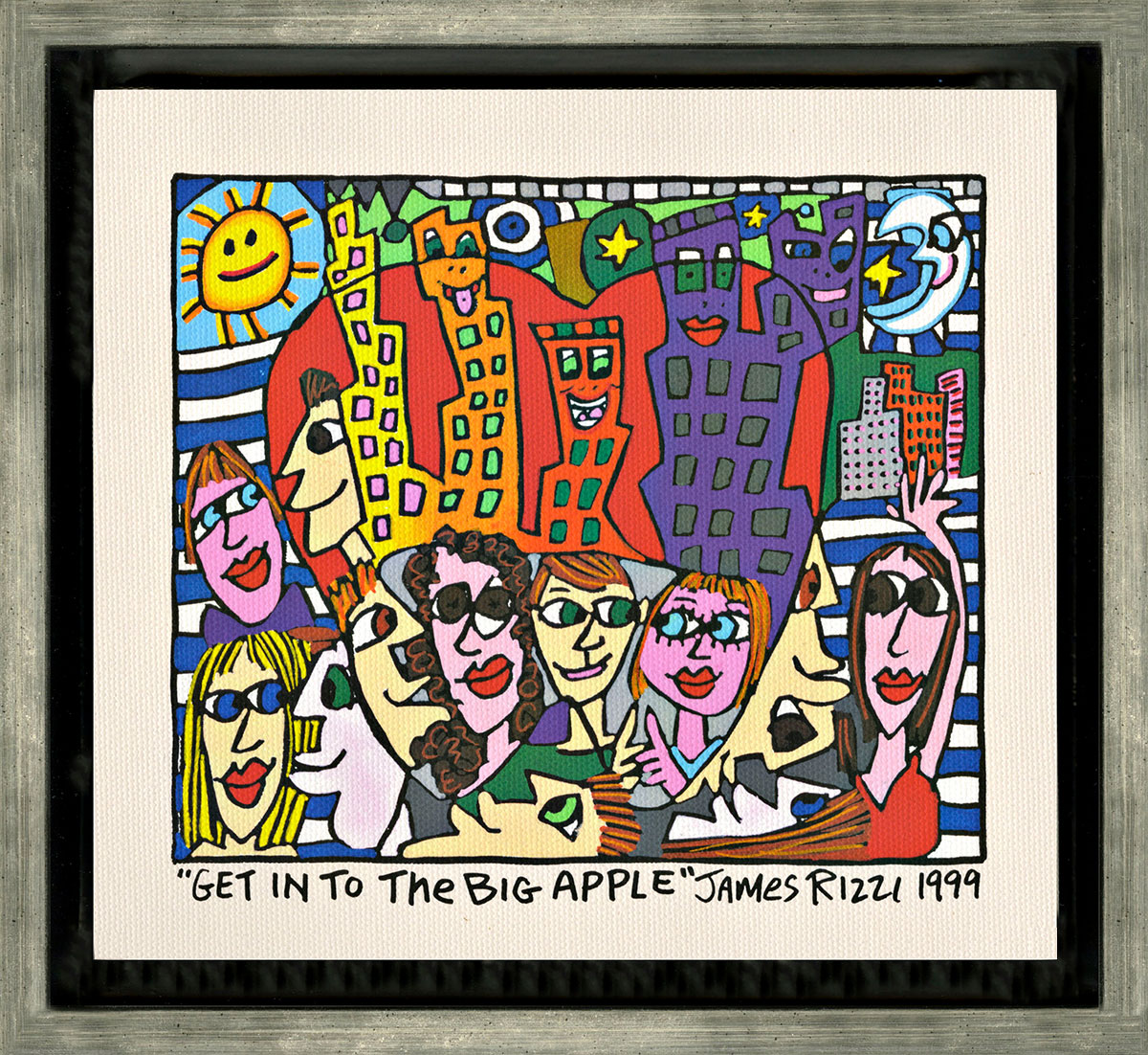 James Rizzi: Bild 'Get into the Big Apple', gerahmt