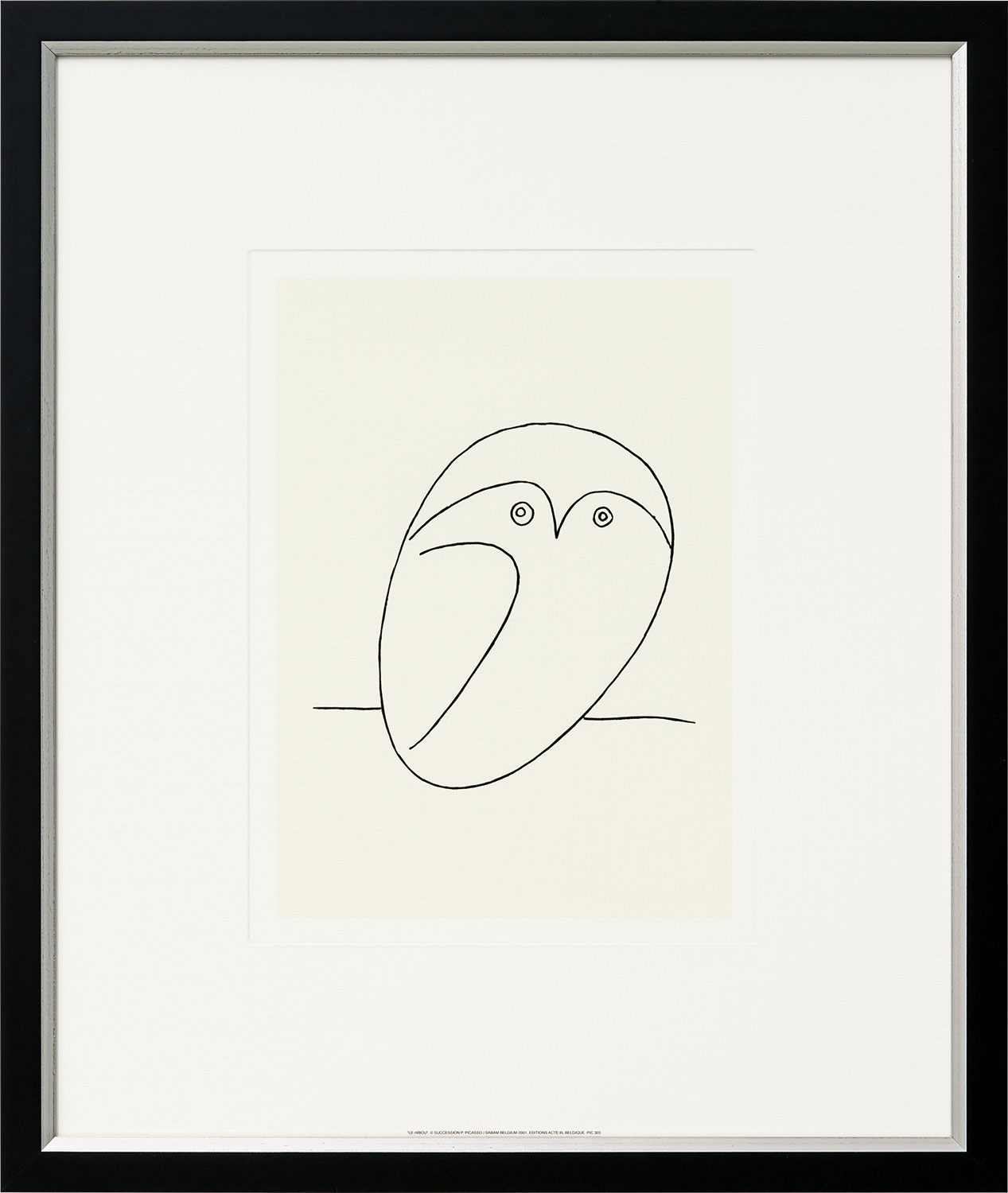 Pablo Picasso: Bild 'Die Eule - Le Hibou', gerahmt