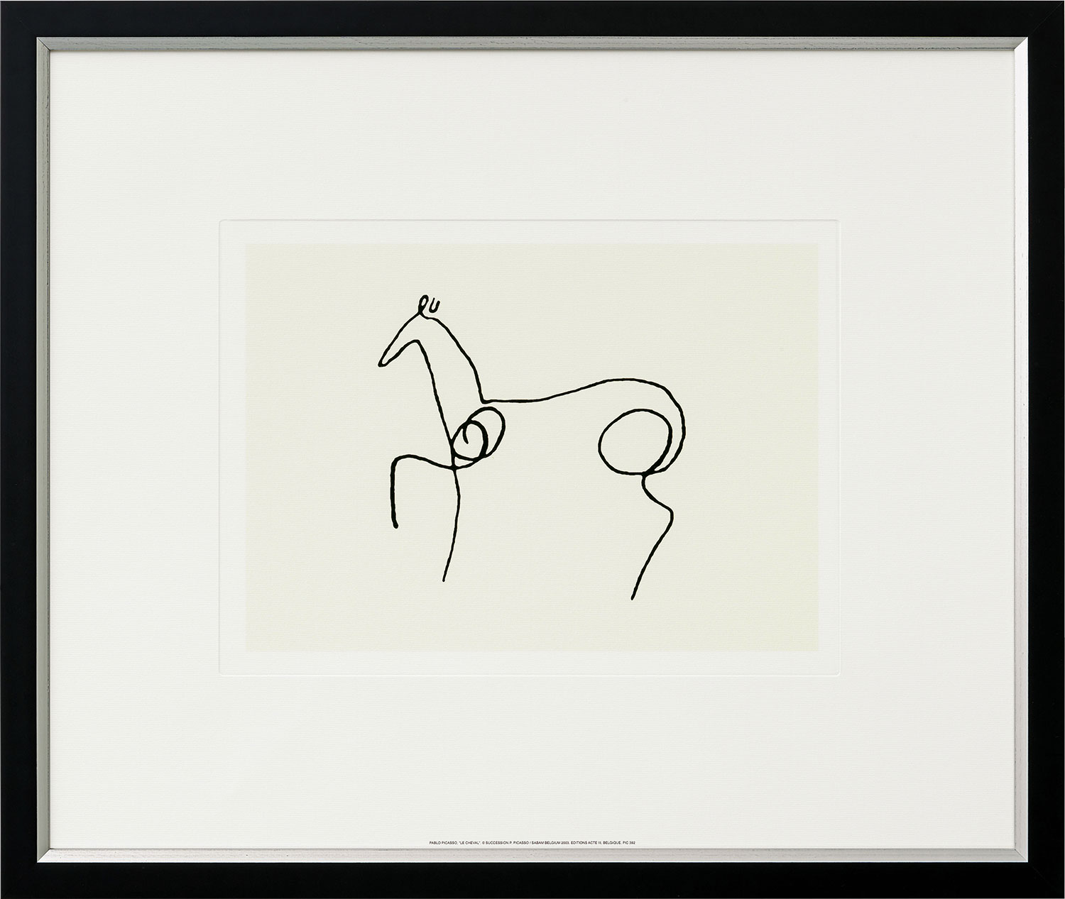 Pablo Picasso: Bild 'Das Pferd - Le Cheval', gerahmt