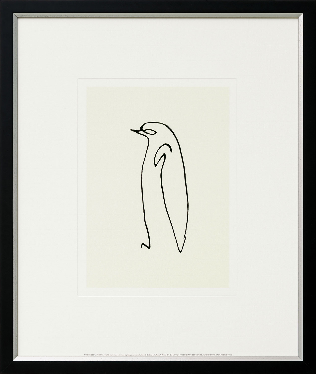 Pablo Picasso: Bild 'Der Pinguin - Le Pingouin', gerahmt