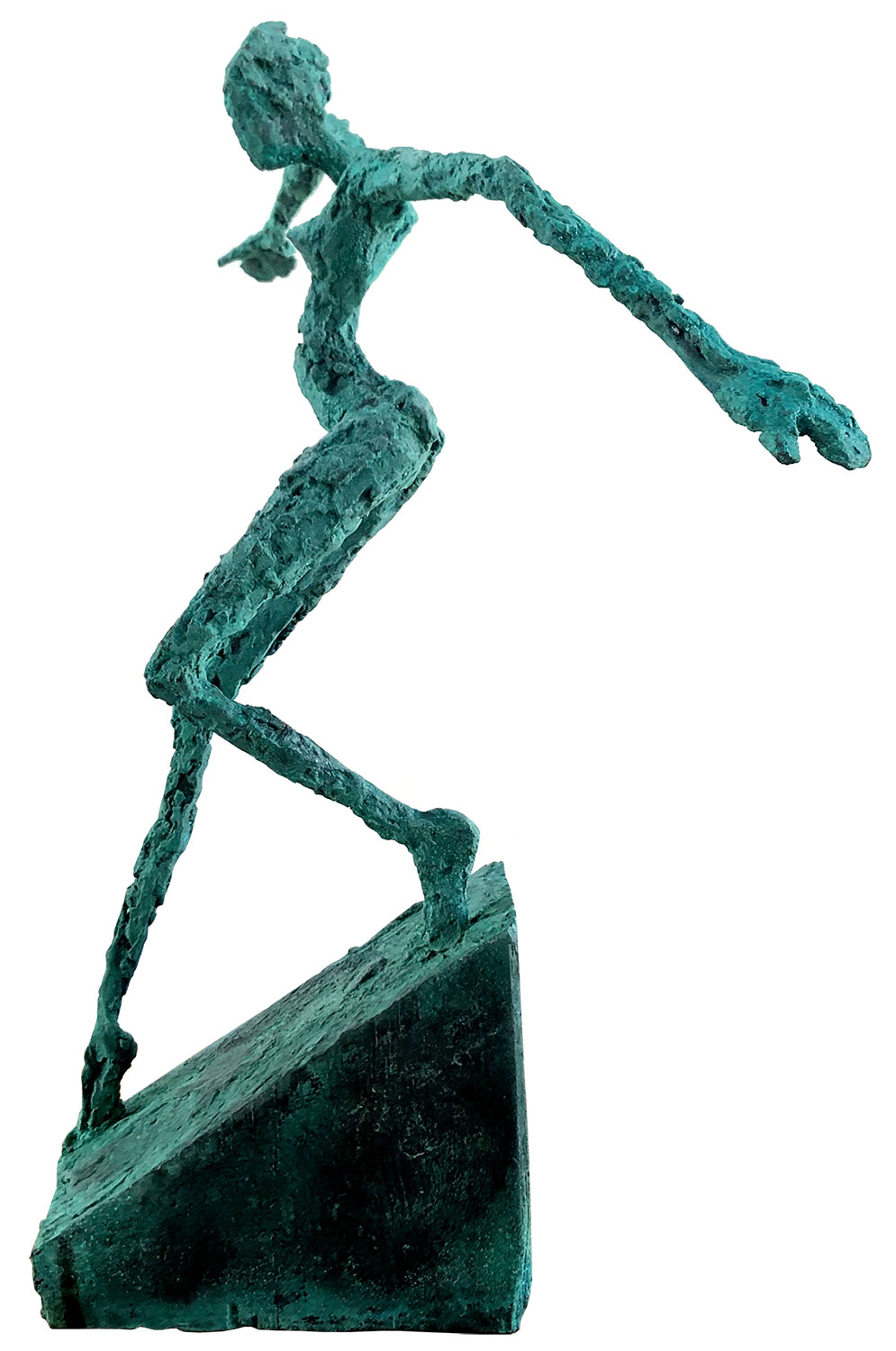 Helge Leiberg: Skulptur 'Auf leisen Sohlen' (2020), Bronze
