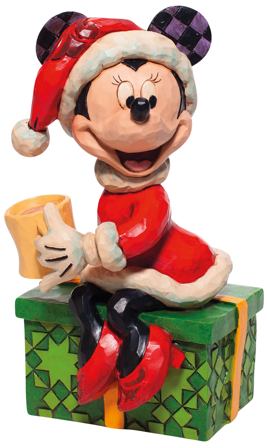 Jim Shore: Skulptur 'Minnie Mouse mit heißer Schokolade', Kunstguss