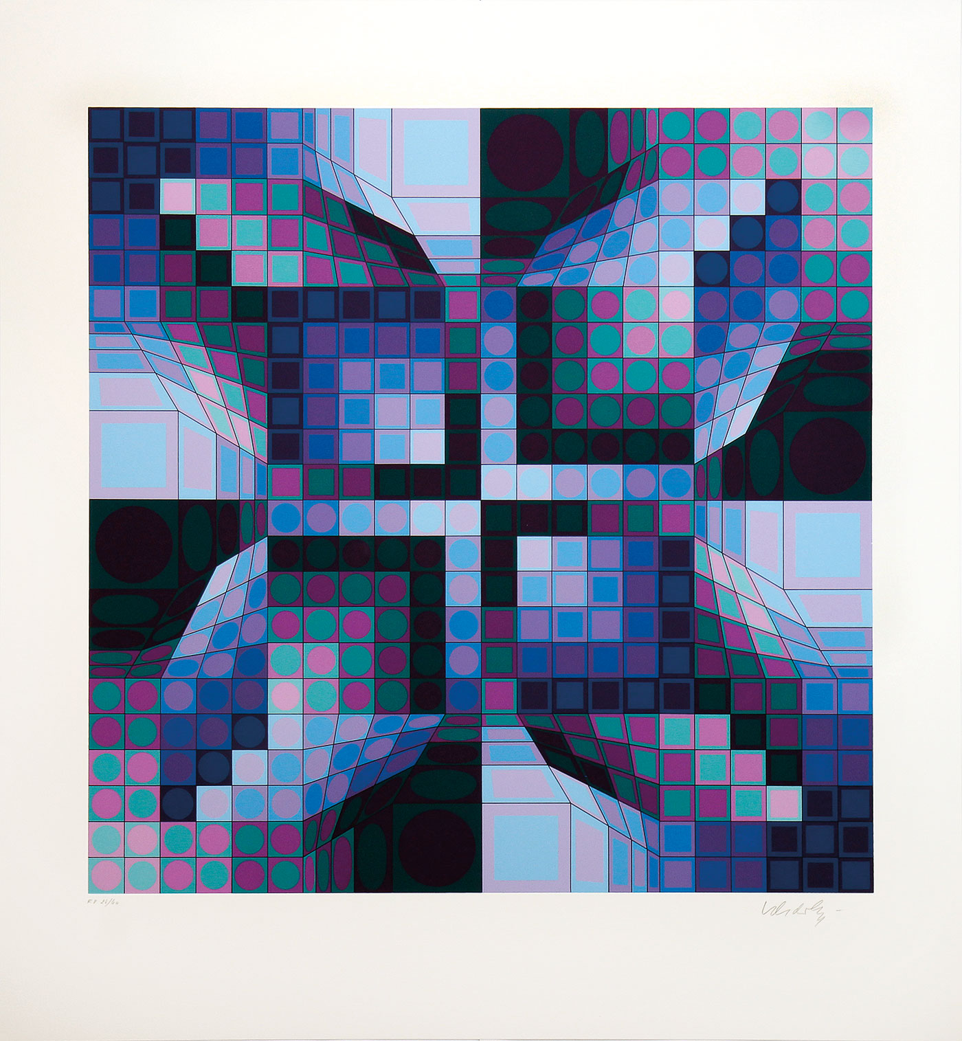 Victor Vasarely: Bild 'Firka', ungerahmt