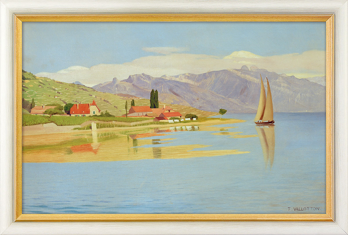 Felix Vallotton: Bild 'Der Hafen von Pully' (1891), gerahmt