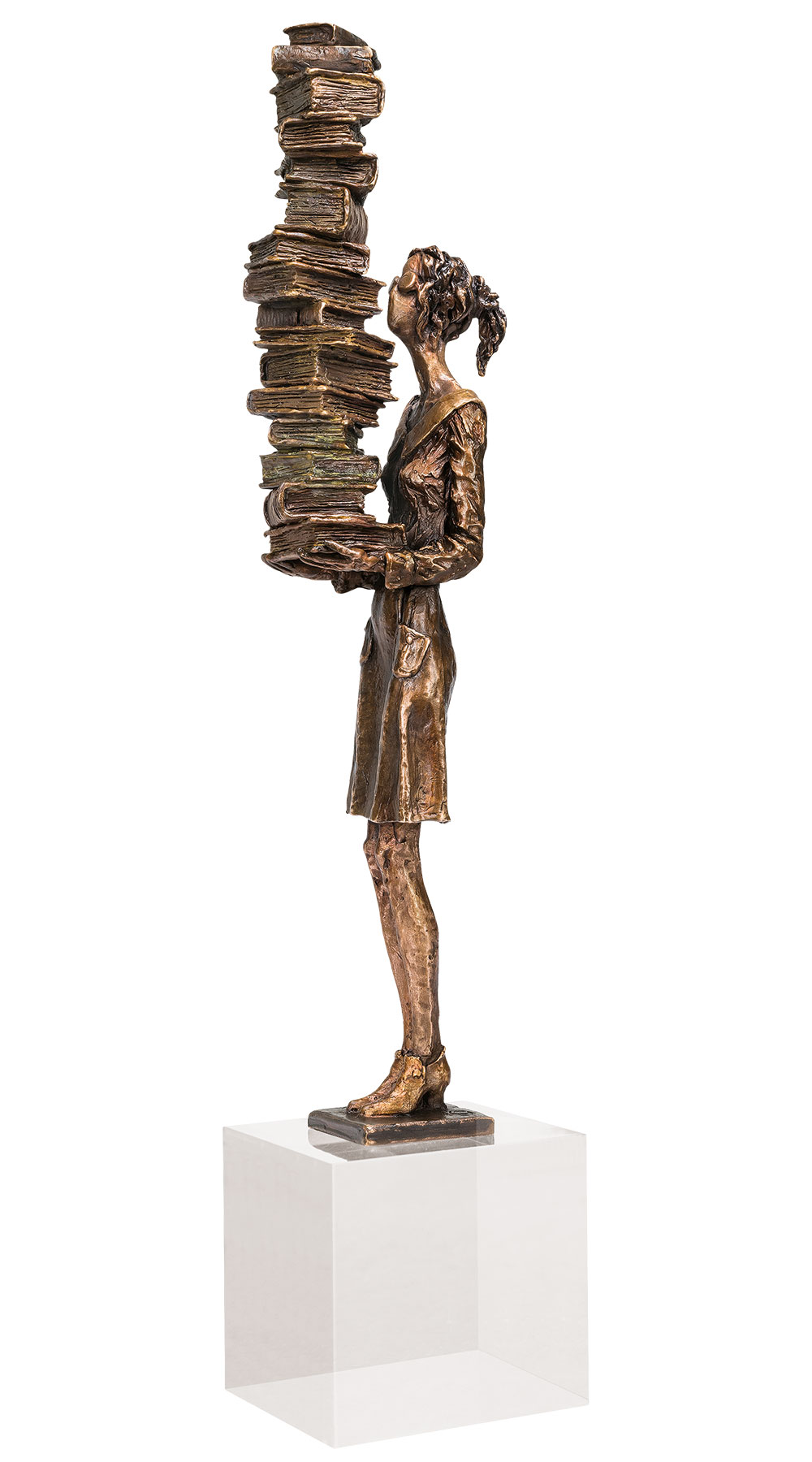 Vitali Safronov: Skulptur 'Bilanz einer Buchhalterin', Bronze