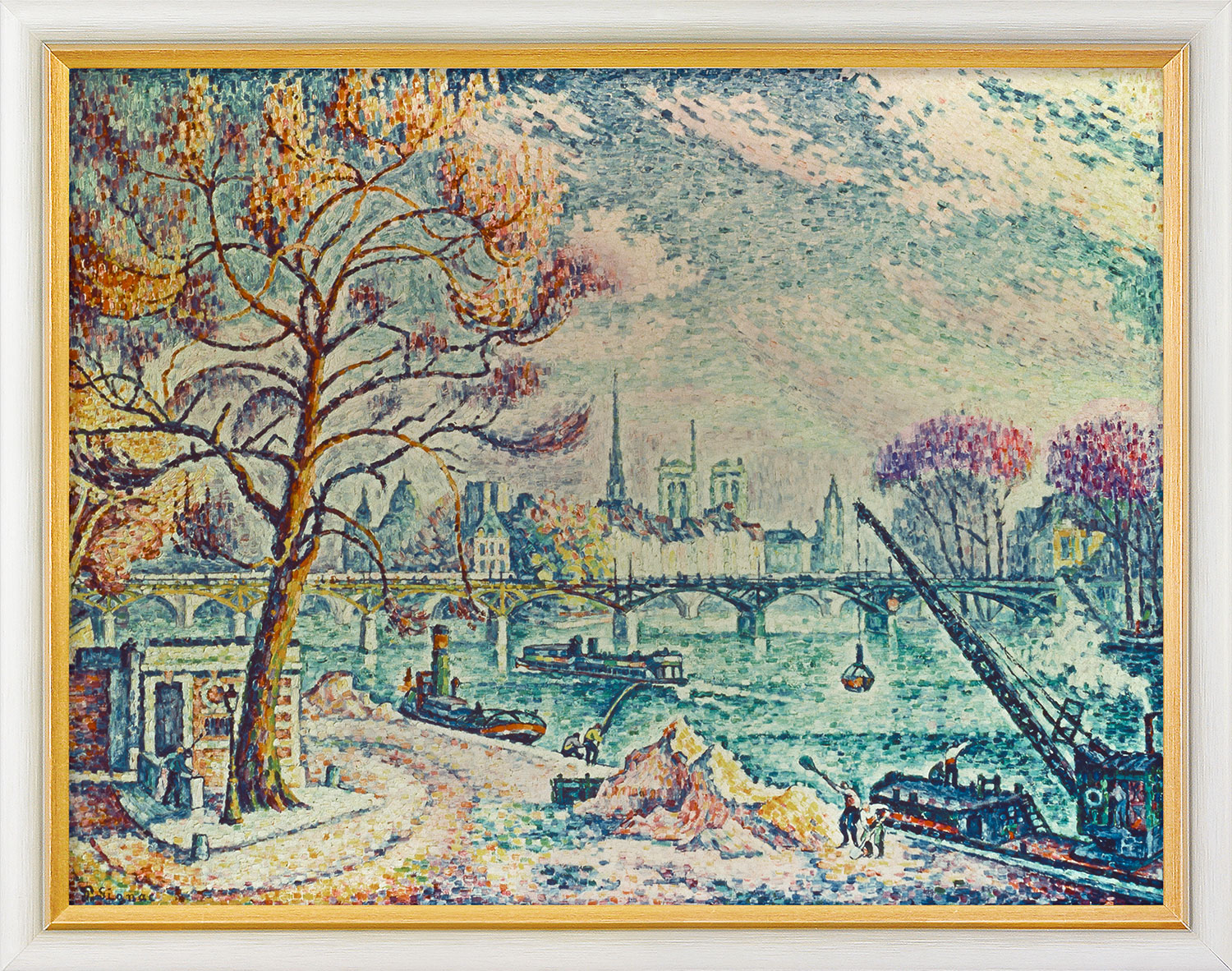 Paul Signac: Bild 'Paris, le Pont des Arts' (1925), gerahmt