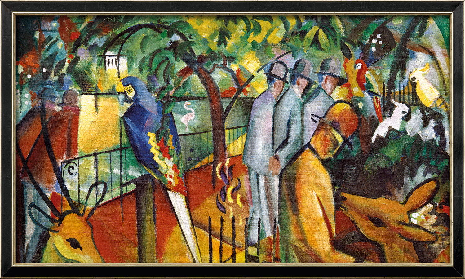 August Macke: Bild 'Zoologischer Garten I' (1912), gerahmt