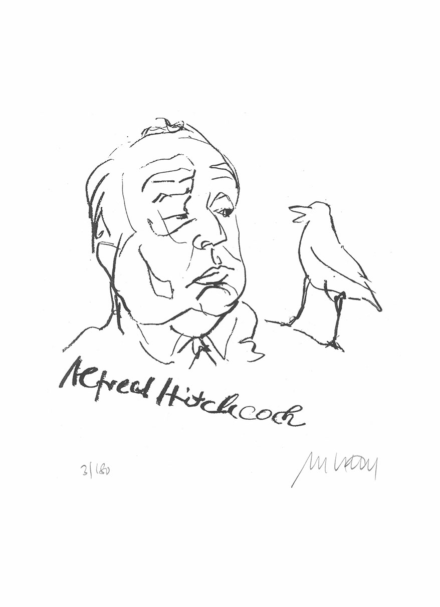 Armin Mueller-Stahl: Bild 'Alfred Hitchcock' (2021), ungerahmt