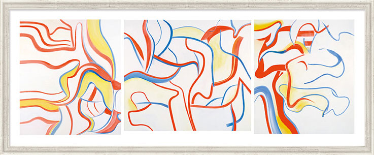 Willem de Kooning: Bild 'Triptych (UNTITLED V / UNTITLED II / UNTITLED IV)' (1985), gerahmt