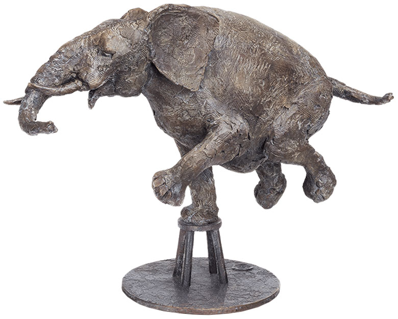 Hans Nübold: Skulptur 'Zirkuselefant', Bronze