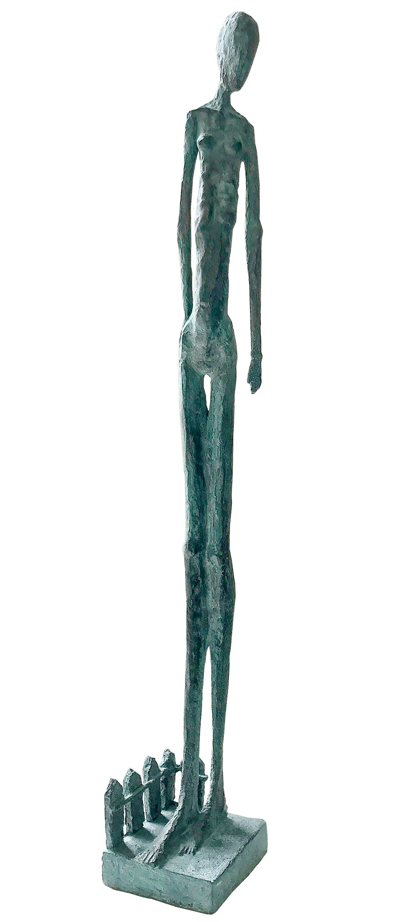 Sibylle Waldhausen: Skulptur 'Frau im Garten' (2021), Bronze