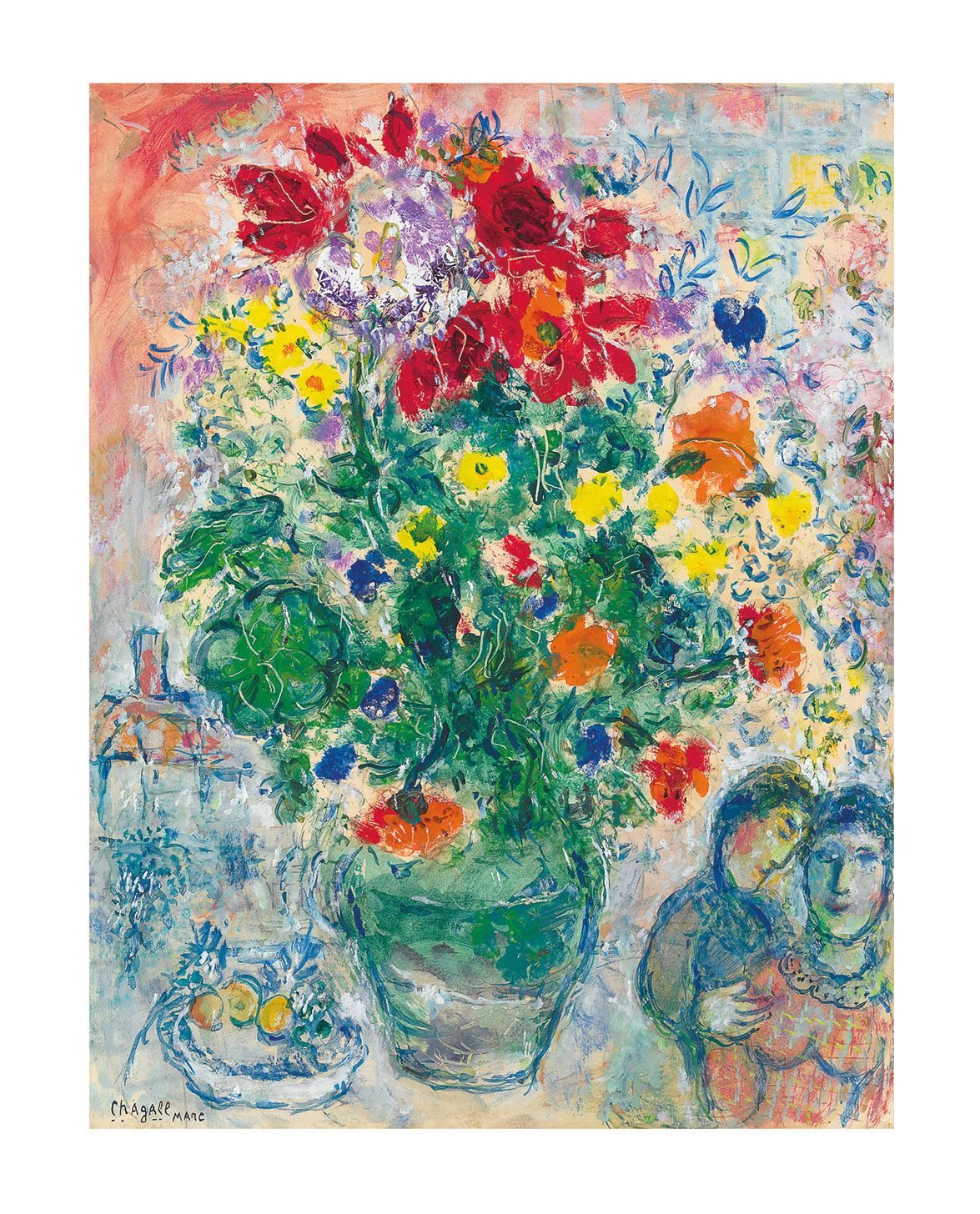 Marc Chagall: Bild 'Bouquet de Renoncules' (1968), ungerahmt