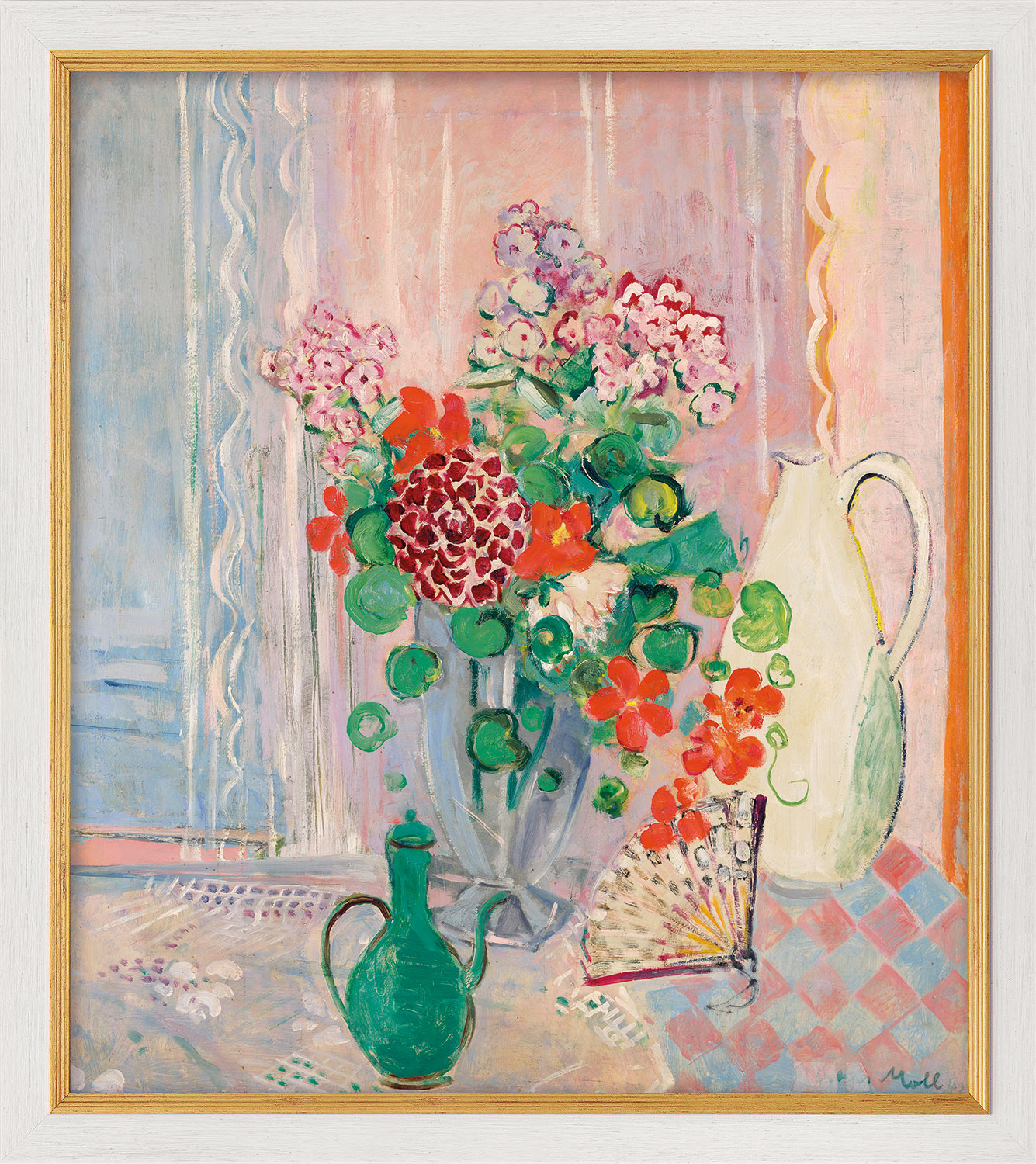 Oskar Moll: Bild 'Blumenstillleben' (1942), gerahmt