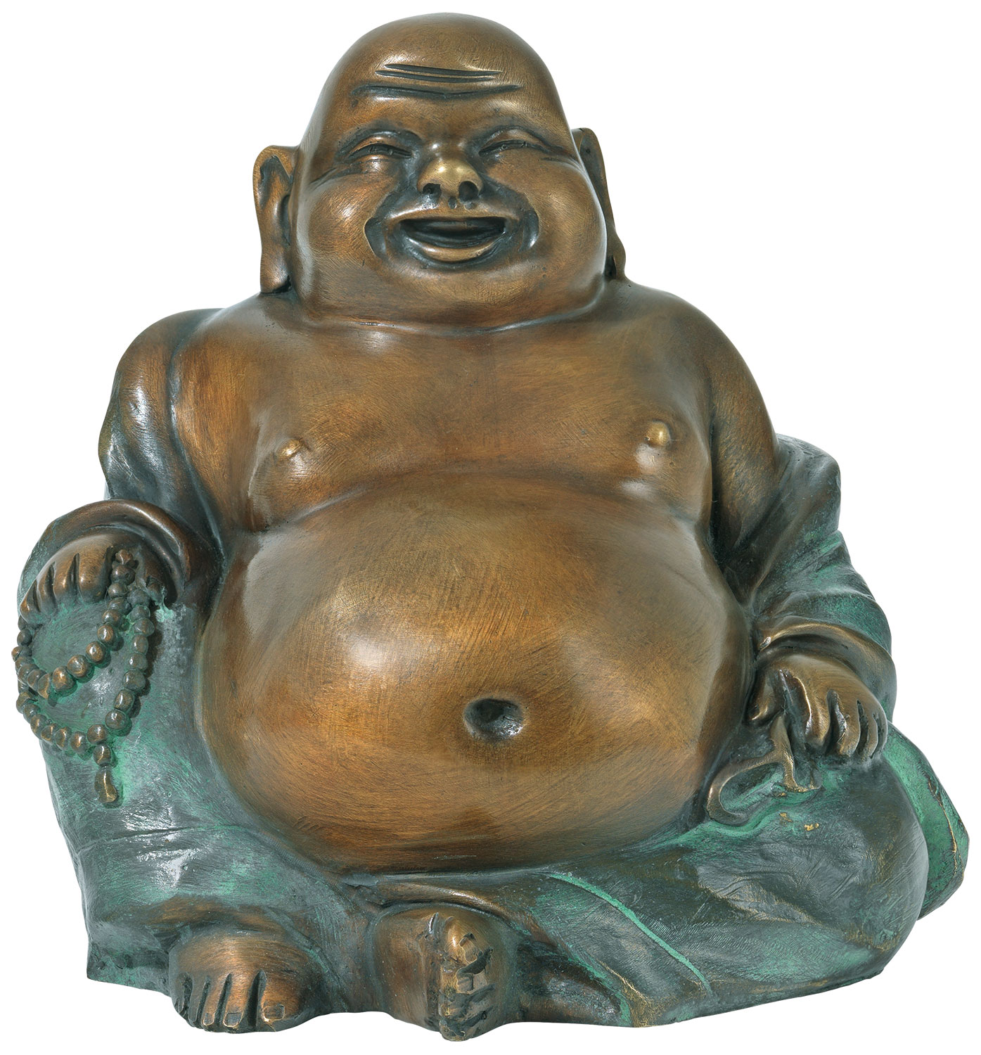 Skulptur 'Happy Buddha', Bronze