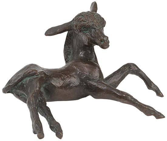 Kurt Arentz: Skulptur 'Eselfohlen', Bronze