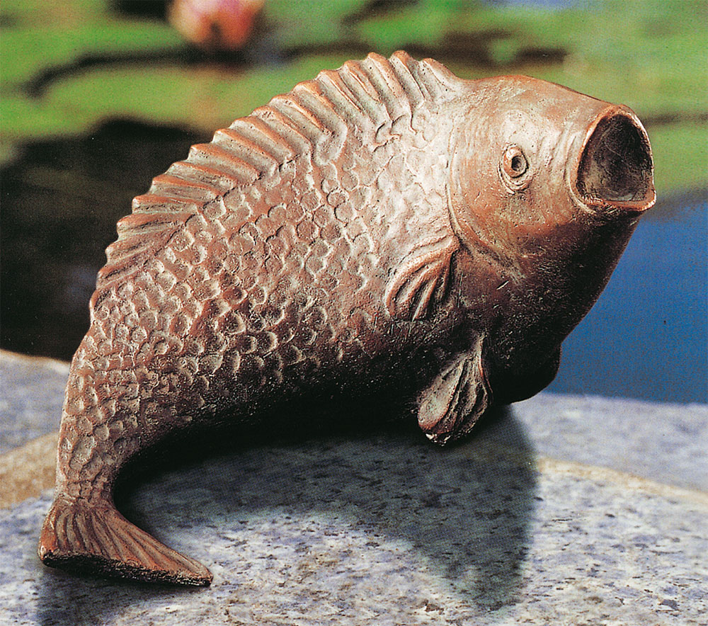 Martin Schliessler: Gartenskulptur 'Fisch', Bronze