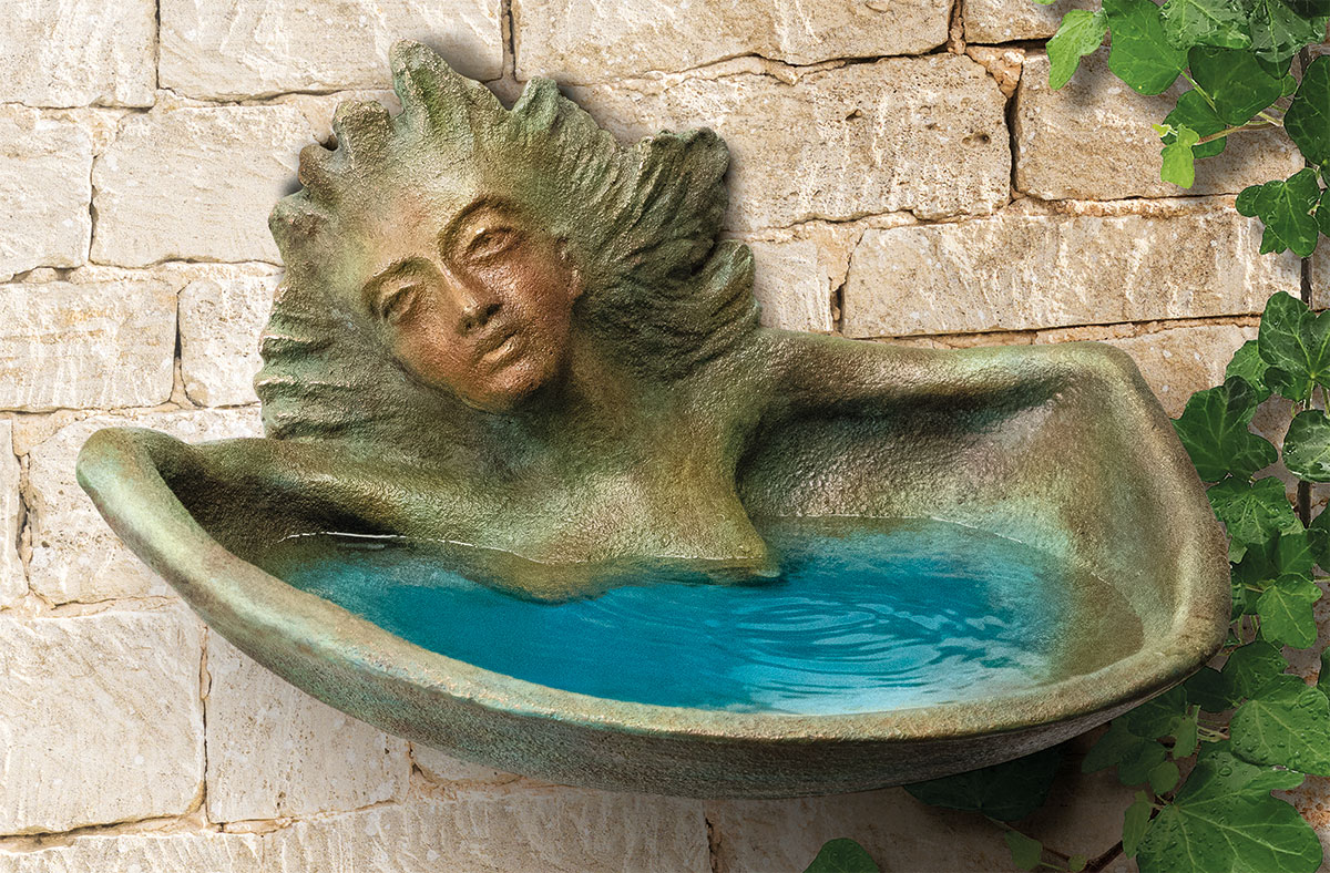 Maria-Luise Bodirsky: Nixenschale (Wand), Bronze