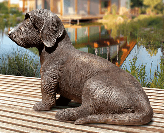 Günther Stimpfl: Gartenskulptur 'Dackel Frodo', Bronze