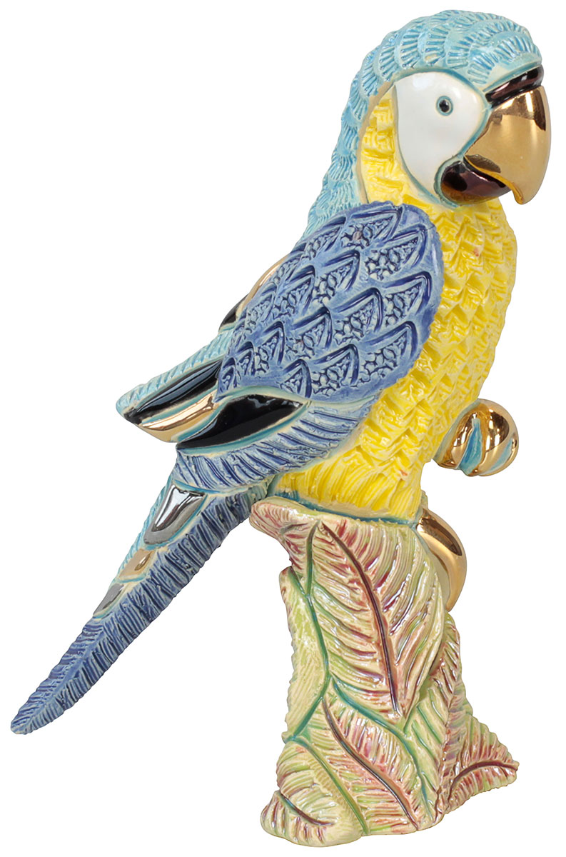 Keramikfigur 'Blauer Papagei'