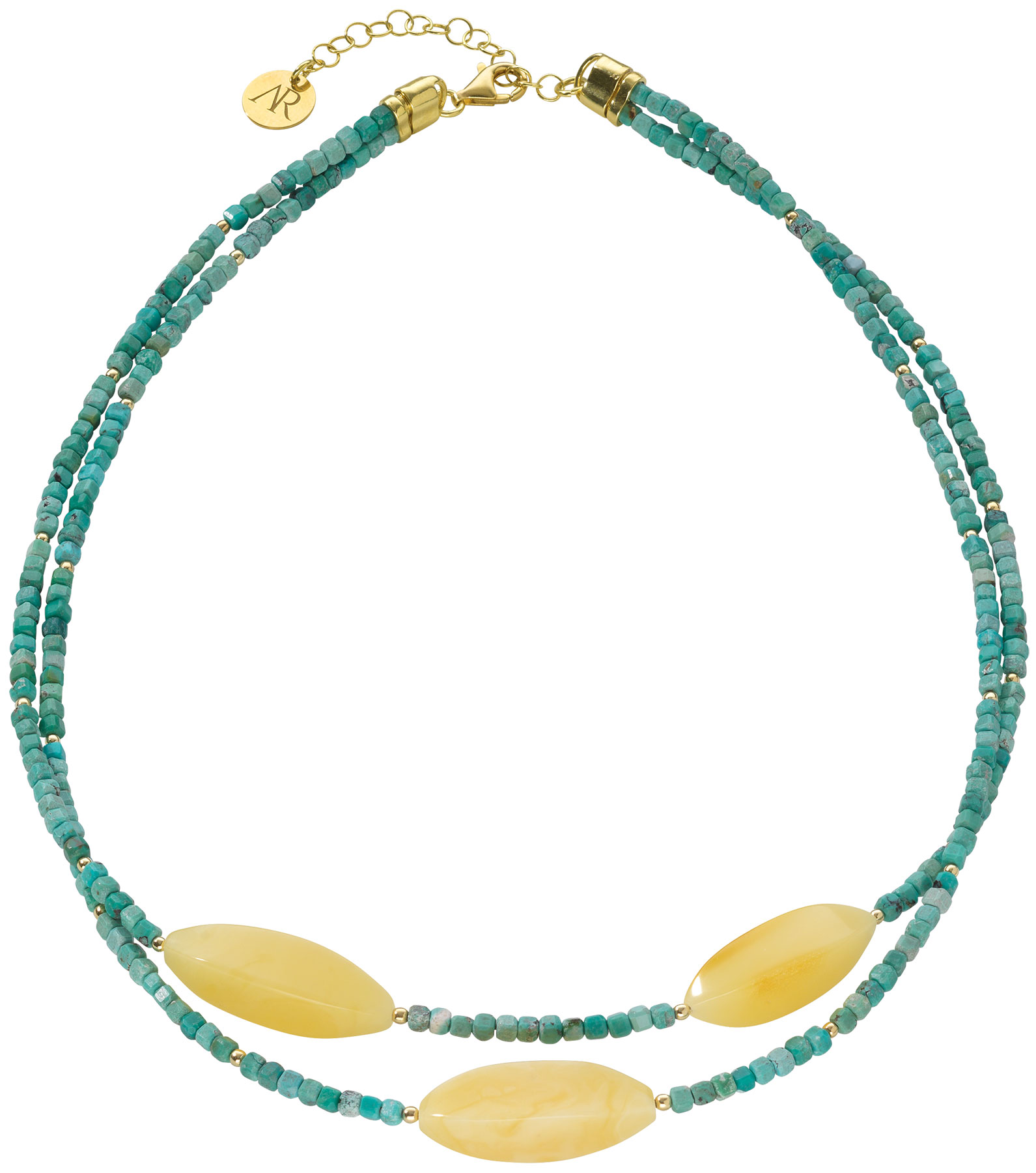 Bernsteincollier 'Mandana', Schmuck