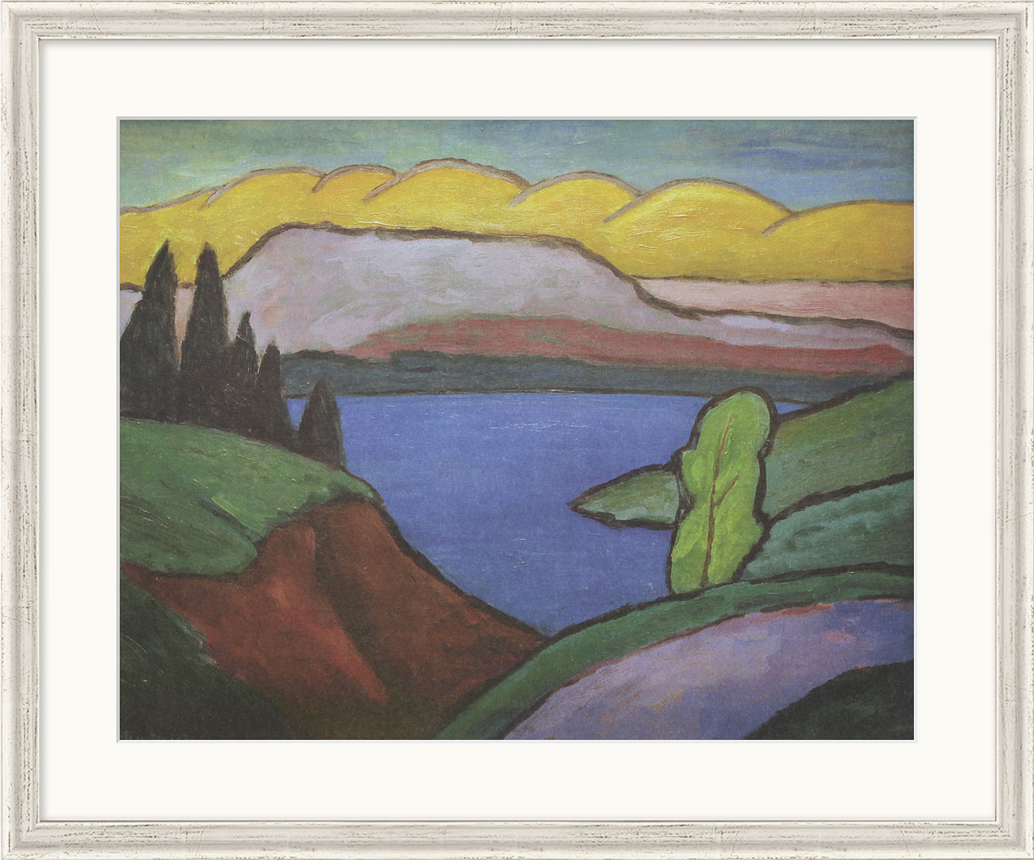 Gabriele Münter: Bild 'Der blaue See' (1934), gerahmt