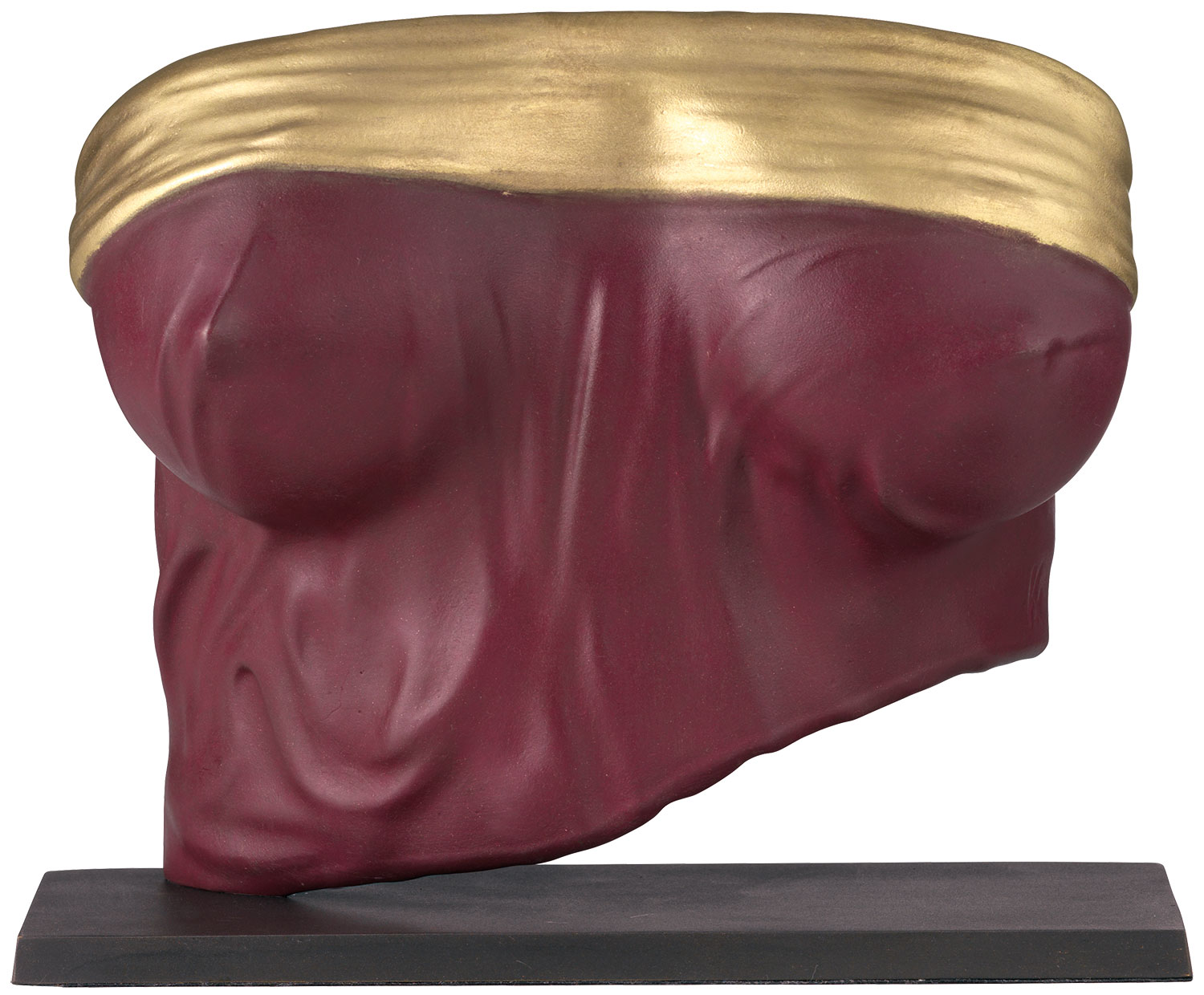 Krystian Xaver: Bronzeskulptur 'Venus' (2022), Version dunkelrot teilvergoldet