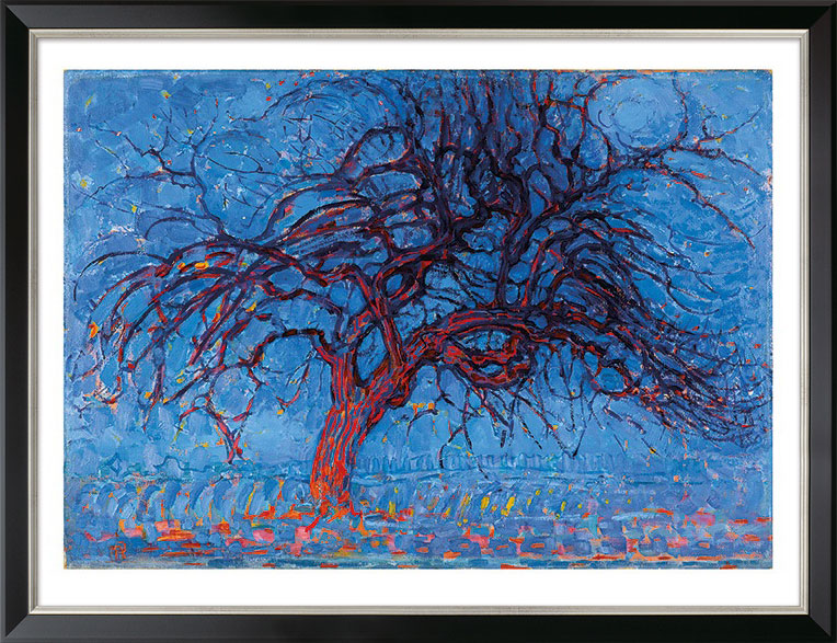 Piet Mondrian: Bild 'Der rote Baum' (1908-1910), gerahmt