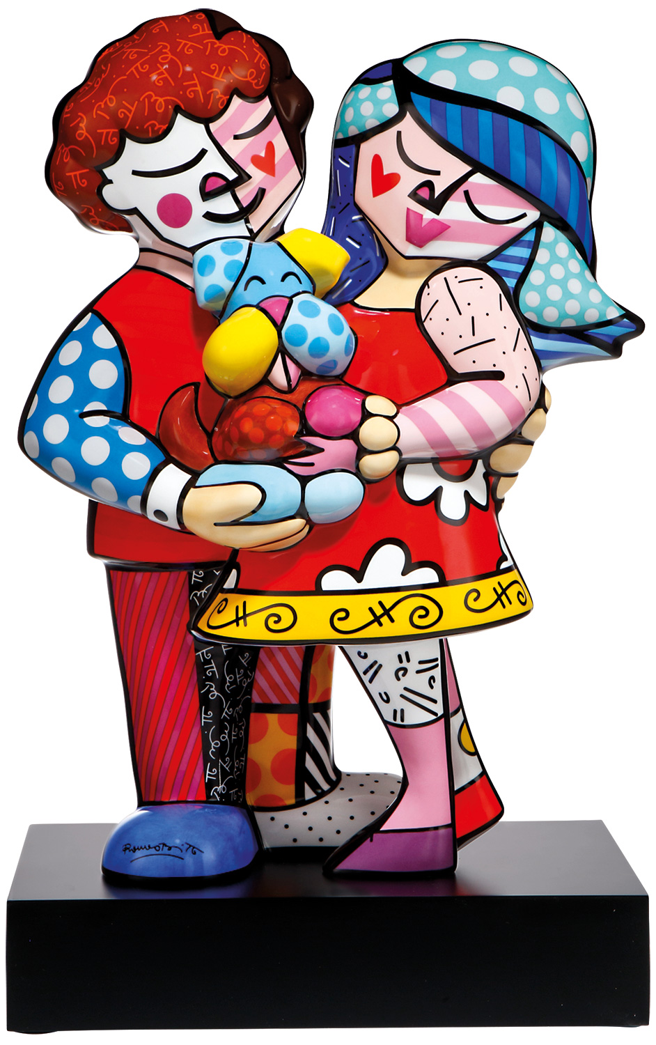 Romero Britto: Porzellanskulptur 'Pets Love'